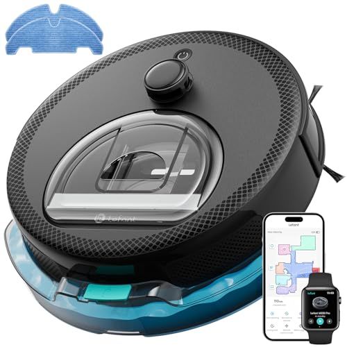 Lefant M330 Pro Robotstofzuiger en Dweil, 3-in-1 Reiniging, 5000 Pa Zuigkracht, dToF-Navigatie met 3-traps Cartografie, Virtuele Zones, PSD-Obstakelvermijding, 150 min Autonomie, Alexa/APP/WiFi