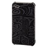 Hama 3D set van 3 (mobiele telefoon cover, beschermfolie en reinigingsdoek) voor iPhone 4 zwart