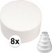 Rayher hobby materialen Rayher Piepschuim vormen schijf - 8x - 30 cm breed en 7 cm hoog - wit - knutselen - taartschijf - cirkel