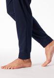 Schiesser Fine Interlock Pyjama lang - pyjama set - homme - bleu nuit dessin