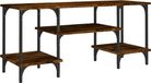 vidaXL Meuble TV 102x35x45,5 cm bois d'ingénierie chêne fumé