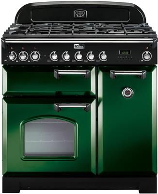 Falcon Classic Deluxe 90 Dual Fuel Green Brass - 90cm