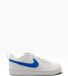 Nike - Court Borough Low 2 - Lage sneakers - Leer - Wit/Blauw - Maat 39