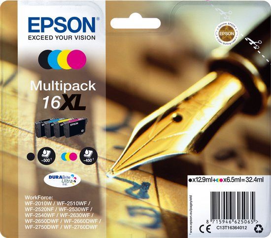 Epson 16XL Multipack Ink Cartridge - DURABrite Ultra Ink