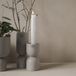 DBKD Porte-bougie sablier - Gris - Moucheté