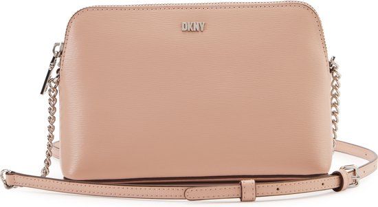 DKNY Bryant Dome Crossbody Dames Tas - Roze - Leren Schoudertas