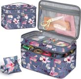 Wan GmbH Sac de rangement pour accessoires de couture avec coussin à aiguilles - Organiseur double couche pour fils et aiguilles