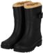 XQ Regenlaarzen kinderen - Unisex - Fake Fur voering - Zwart - Maat 29/30