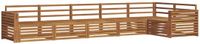 vidaXL Acacia Hout Naturel 6-Zits Hoekbank Buitenbank Set Zonder Kussens en Tafel