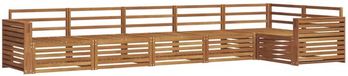 vidaXL Acacia Hout Naturel 6-Zits Hoekbank Buitenbank Set Zonder Kussens en Tafel