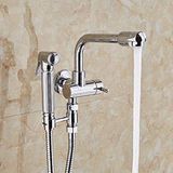 Lefran Badkamer Shattaf Bidet Kit Vrouwen Douche Set Bidet Douche 1.5 Doucheslang Abs Douche Houder Bidet Kit Chrome Alleen Koud Water