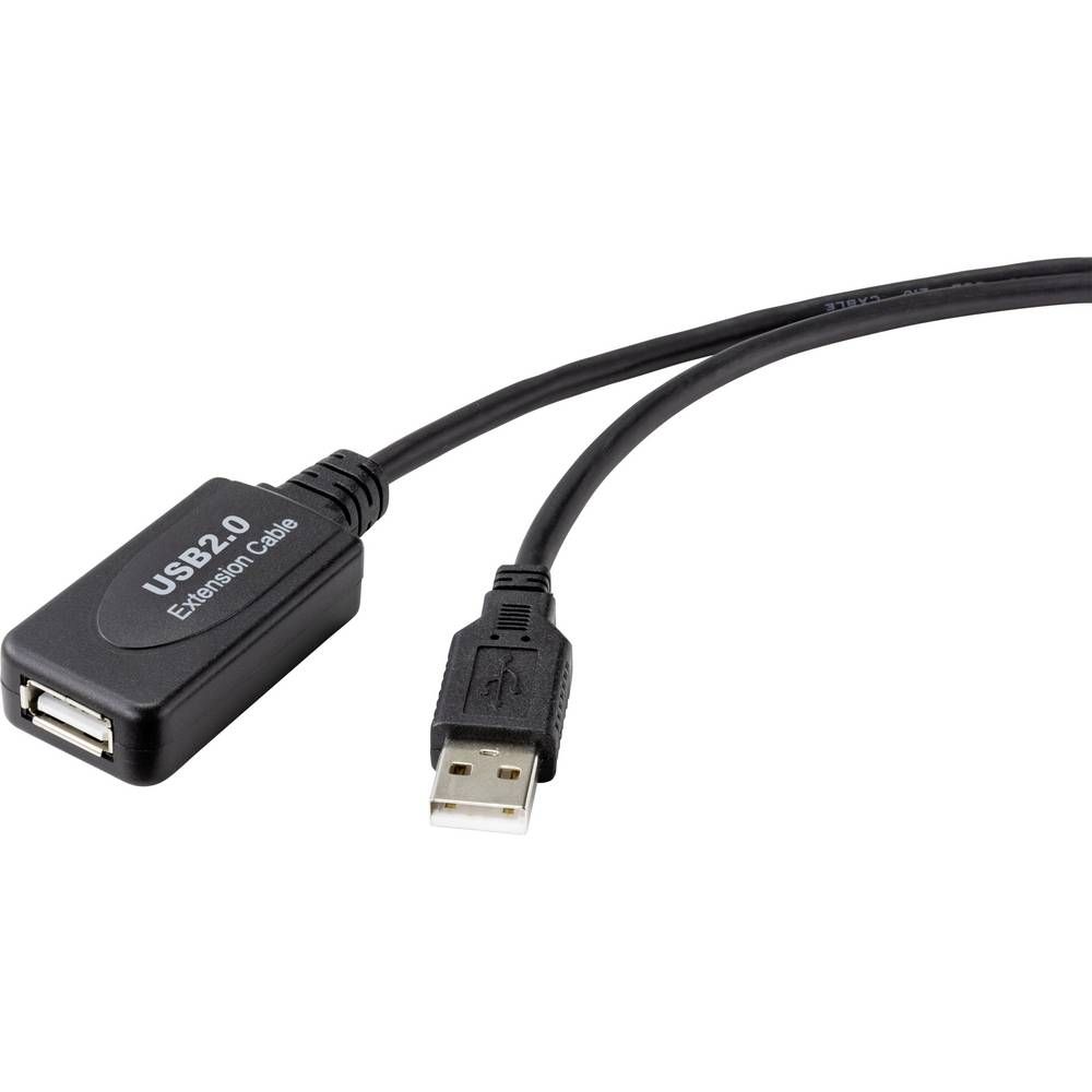 Renkforce USB-kabel - 10 m - Zwart