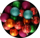 Inge-glas Inge's Christmas Decor Gmbh Kerstballen - 27x st - 6 cm - gekleurd - kunststof