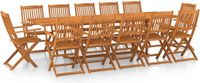 vidaXL 13-delige tuinset, 280x90x75 cm, massief acaciahout