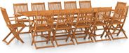 vidaXL 13-delige tuinset, 280x90x75 cm, massief acaciahout