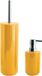 MSV Toiletborstel in houder 38 cm/zeeppompje 260 ml set Moods - kunststof - saffraan geel