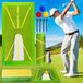 Golf Tapis d'entraînement pour Intérieur et Extérieur avec 3 Balles en Polyuréthane - 50 x 25 cm
