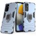 Samsung Coque Hybride Samsung Galaxy M23/F23 avec Support Bague - Bleu