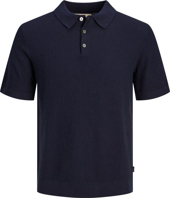 JACK & JONES Sandri Knit Polo Slim Fit - Men - Dark Blue - Size S