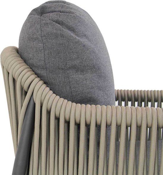 Coco Lucia/Ralph 90 cm stoel-bank loungeset 4-delig Taupe-naturel-bruin