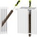 Bol Brosse de radiateur Brosse de nettoyage - Outil de nettoyage de tuyau flexible - 78 cm - Noir