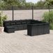 Prolenta Maison Exclusive - Tuinset voor de tuin, bestaande uit 12 delen met kussens, in zwart polyrotan