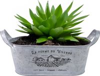 Sunnydays Plantenpot - Zink - Zilver - L31 x D12 x H13 cm