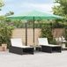 Prolenta Maison Exclusive Parasol met stalen mast, groen, 388x388x248 cm