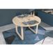 PARISOT Table à manger, extensible, ronde, décor chêne, pour 4-6 personnes, 120/155 x 120 x 75 cm
