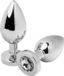 METAL HARD Anal Plug Diamond Clear Small 5.71cm