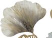 DKD Home Decor Wanddecoratie Grijs Gouden Metaal Modern Blad van een plant (107 x 5 x 62 cm)