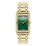Olivia Burton Analoog kwartshorloge voor dames collectie Grove met roestvrijstalen armband, groen, armband