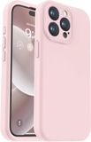 Selected by GSMpunt.nl Apple iPhone 15 Pro Hoesje met Camera Bescherming Siliconen Roze