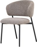 Giga Meubel Eetkamerstoel Feya - Taupe/Zwart - Set van 2