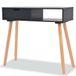VidaXL table murale 80x30x72 cm pin massif noir
