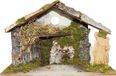 Euromarchi Crèche de Noël vide - Bois/Mousse - L43 x l20 x H29 cm