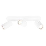 Ledvion LED Plafondspot Wit 3-lichts Rechthoek GU10 3W warm wit