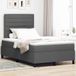 Maison Exclusive - Lit boxspring avec matelas, gris foncé, 120 x 190 cm, rembourré