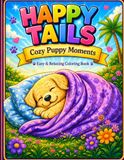 Happy Tails Cozy Puppy Moments: Easy & Relaxing Coloring Book