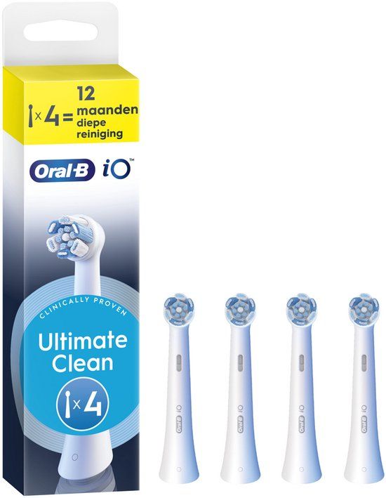 Oral-B iO Series Ultimate Clean Opzetborstels - 4 Stuks - Wit