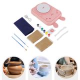 Disque en céramique en forme de lapin pour enfants - Kit de poterie électrique - Convient aux débutants - 12V - À partir de 3 ans - Plastique ABS - 30×21×5 cm - Gris clair