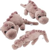 Depesche Dino World knuffel dino liggend - lichtbruin - 50 cm