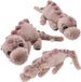 Depesche Dino World knuffel dino liggend - lichtbruin - 50 cm