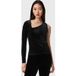 AllSaints Ari Velvet Top Noir Taille : 10
