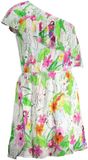 Desigual - Robe - Courte - Une épaule - Blanc - XL