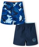Minoti zwembroek jongens 2-pack - sneldrogend - blauw