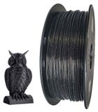 PLA filament marbre, 1,75 mm, 1 kg, noir, aspect pierre