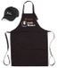 mijncadeautje Fashion Barbecueschort - Grill Master BBQ - met naam - zwart - XXL 97 x 68 cm - gratis BBQ cap