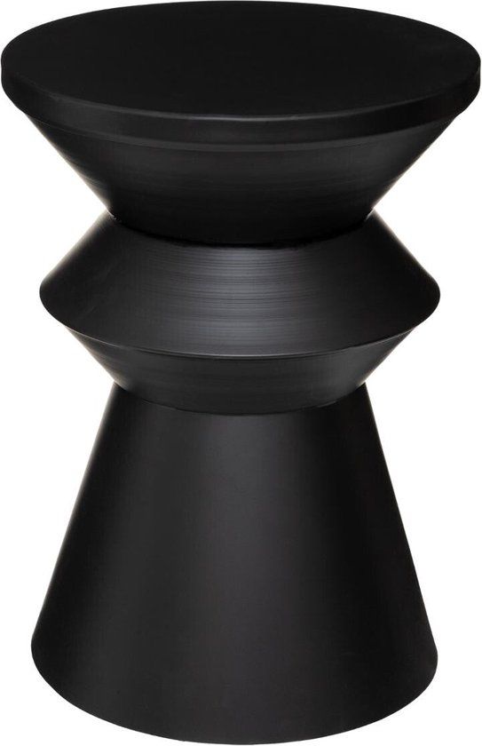 Atmosphera Sohan bijzettafel - Ø36xH48cm - Zwart
