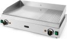 Hendi Plaque de cuisson avec zones striées et lisses - Acier inoxydable - 720x550 mm